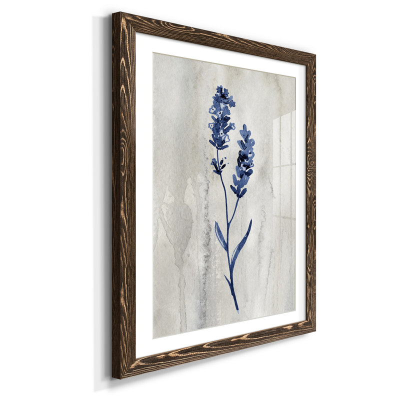 Indigo botanique II - impression, Noyer, H 37,5 po x l 27,5 po x P 1,5 po
