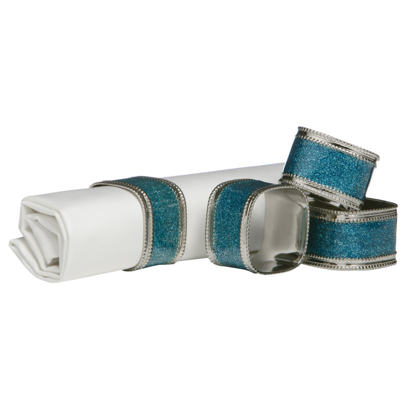 Metal Napkin Ring, Turquoise