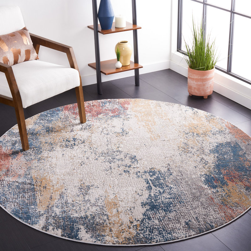 Kulig Performance Abstract Rug, Round 6'7"