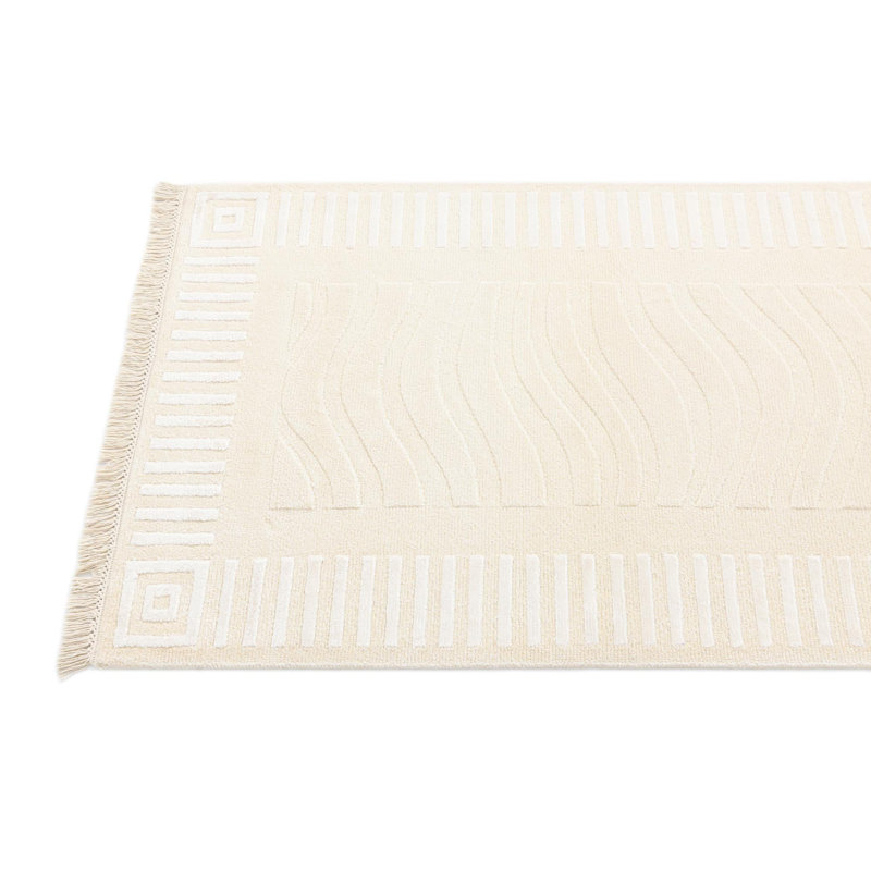 Tapis de couloir beige Indira