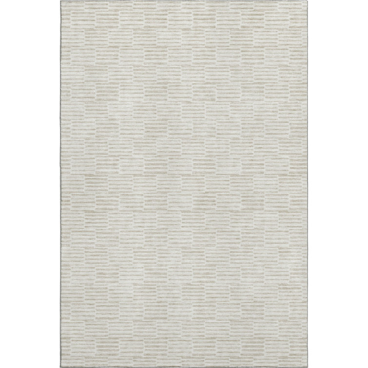 Premium Machine Washable Prisco Ivory Rug