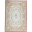 Hand-Knotted High-Quality Ivory and Rose Area Rug