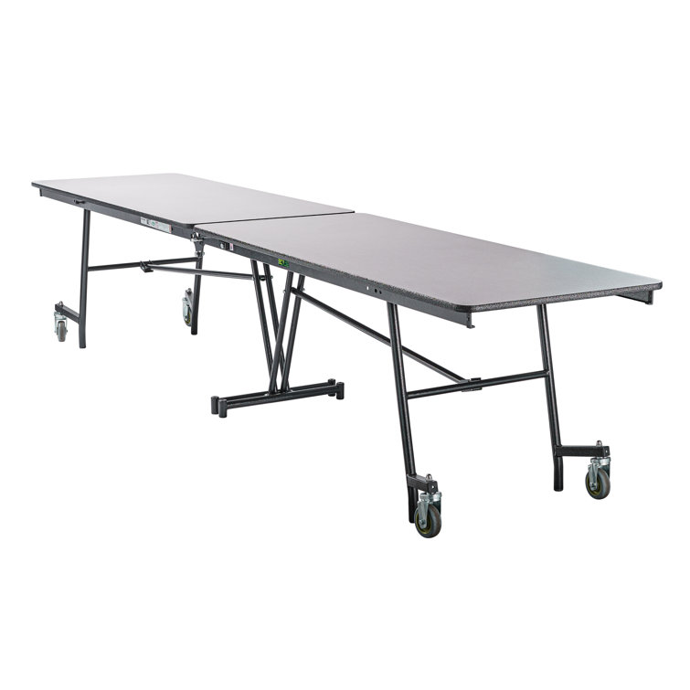 NPS Mobile Cafeteria Table, 12' Rectangle, MDF Core