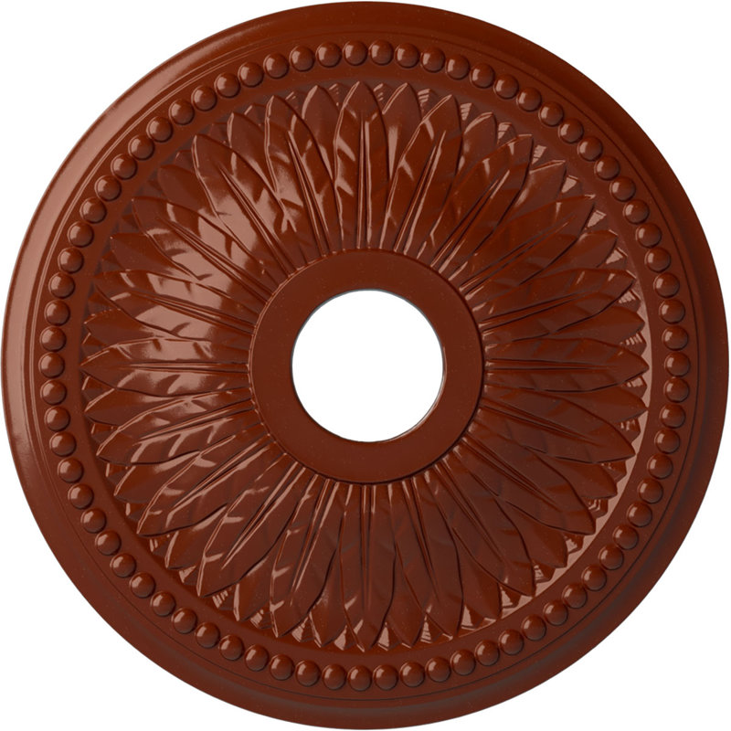 Endurathane Bailey Ceiling Medallion, 18"OD x 3 3/4"ID x 1 1/2"P (Fits Canopies up to 5 3/4"), Hand-Painted Firebrick Finish