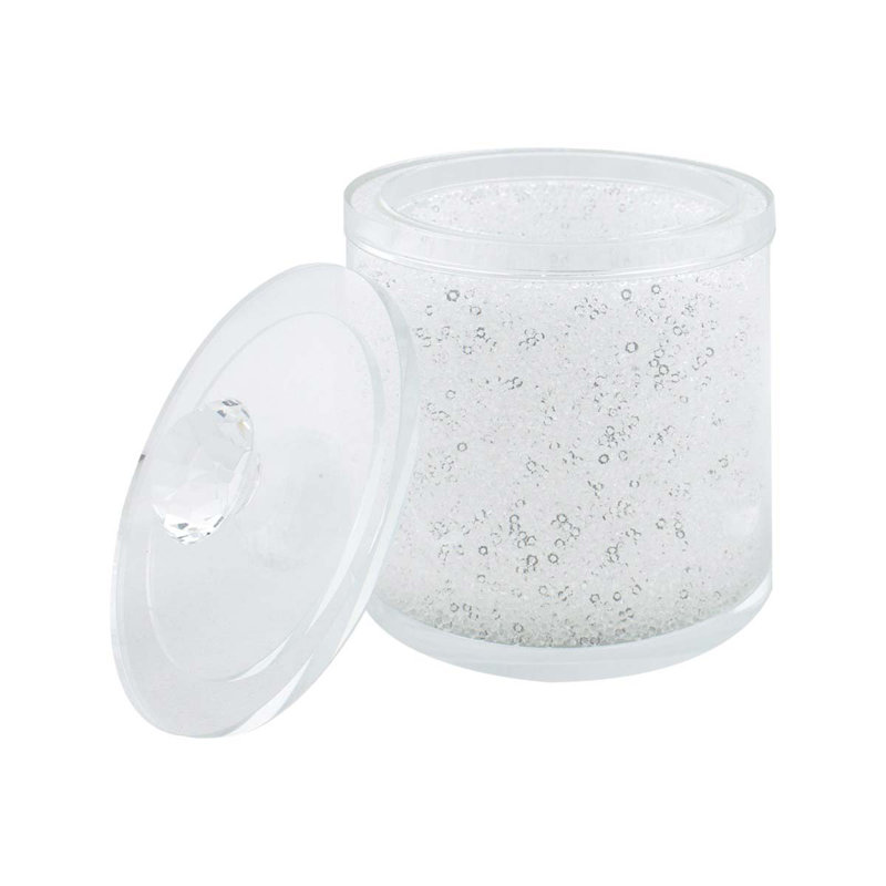 Sparkles Home | Porte-boule en coton rempli de cristal | Verre strass | Rangement de salle de bain