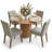 Danayla 4 - Person Dining Table Sets With 41.5'' Round Table & 4 Upholstered Linen Chairs-103707426