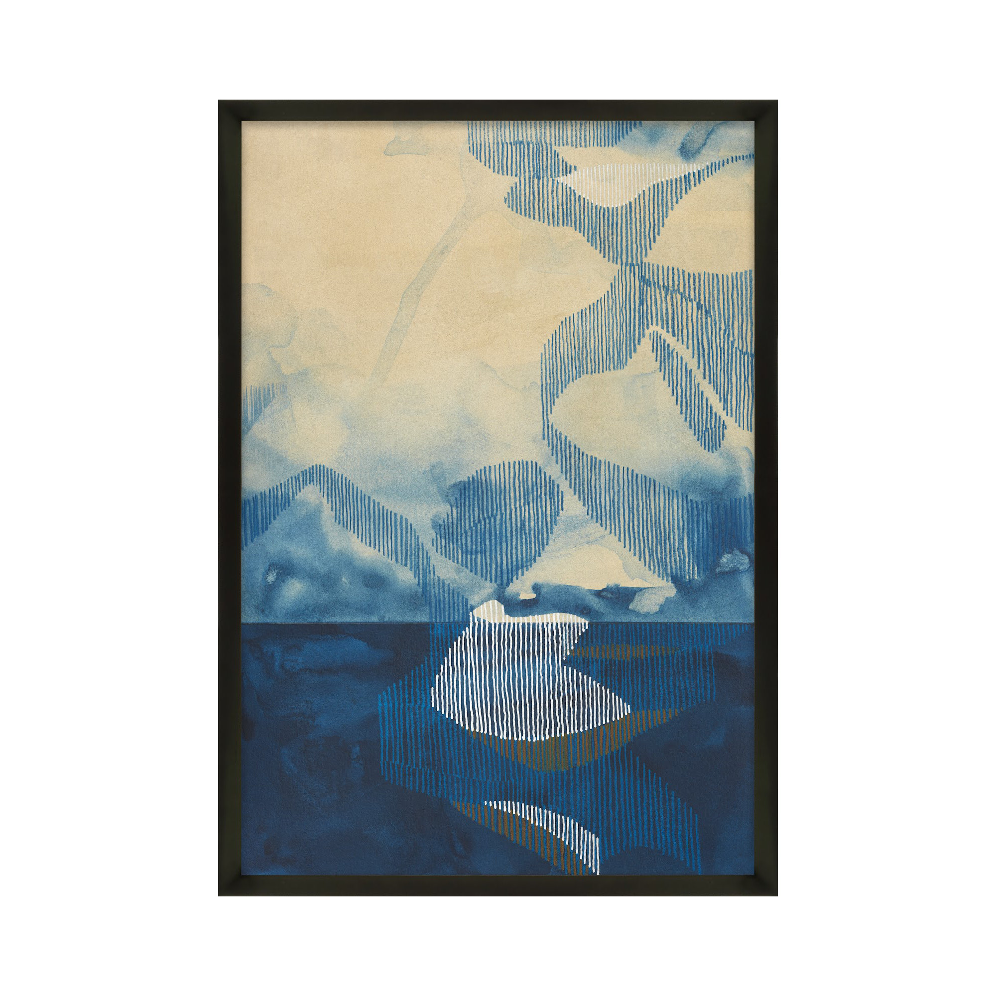 Far North 1 by Jacques Pilon, 25" H x 17.5" W x 1.25" D, Black