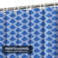 Rideau de douche bleu avec 12 crochets-1590912526