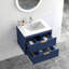 24" Floating Wall Mounted Ferryhill Vanity With White Ceramic Sink And Drawer Storage