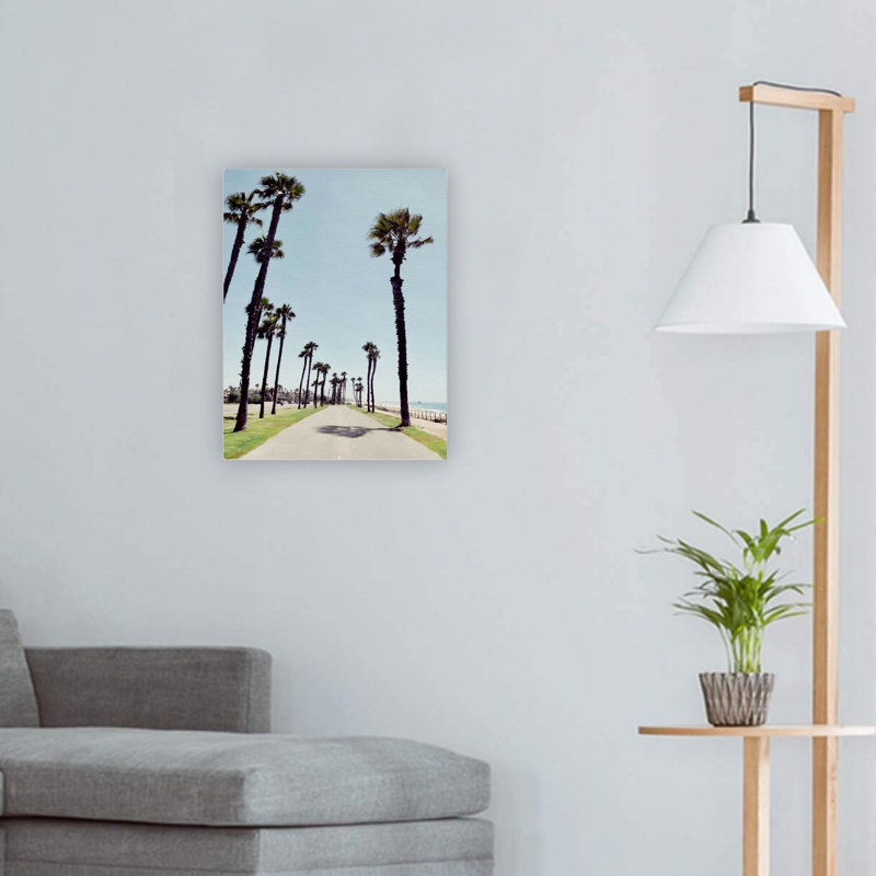 "Blue Path To Huntington Beach", art mural 24 x 18 pouces