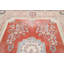 Tapis décoratif en laine de conception unique noué à la main des années 1960 en laine de conception unique 7 pi 10 po x 10 pi 7 po Deiren/bleu marine/beige
