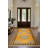 Notton Yellow Gray Oriental Machine Printed Cotton Polyester Area Rug-2032708978