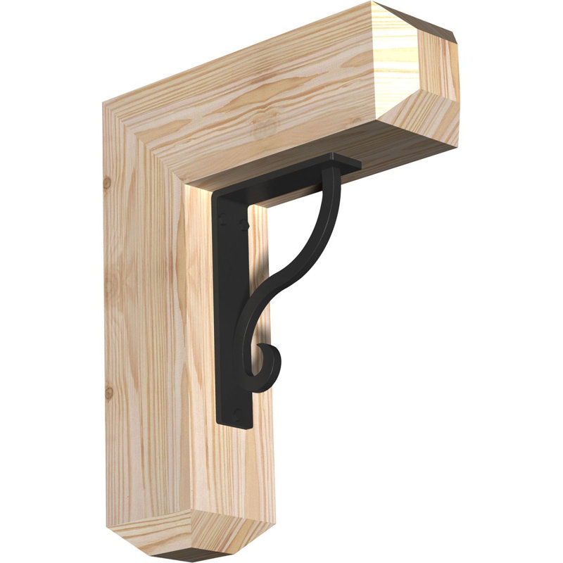 Support simple Ironcrest de 4 po Ashford, 16"H x 13 1/2"D, Sapin de Douglas l 3 1/2 po x T 4 po (lisse)
