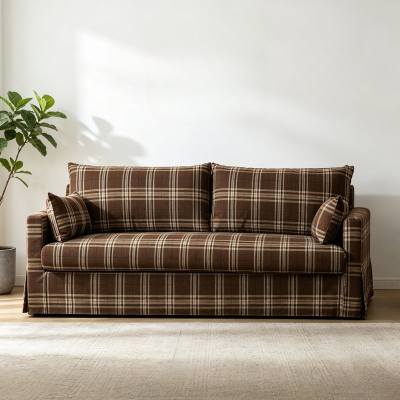 Retro Checkered Sofa