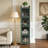 Modern Four-tier Glass Door Cabinet with Featuring Five-tier Storage, for Entryway Living Room Bathroom Dining Room-1606939332-1608335745