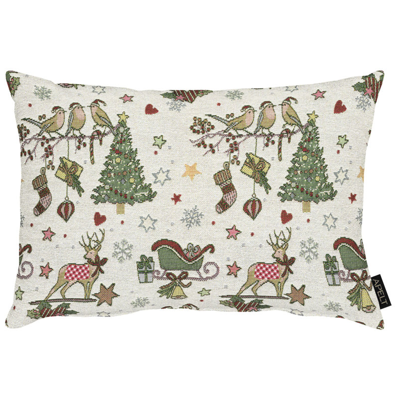 Winterwelt Rectangular Cushion, Nature/Green