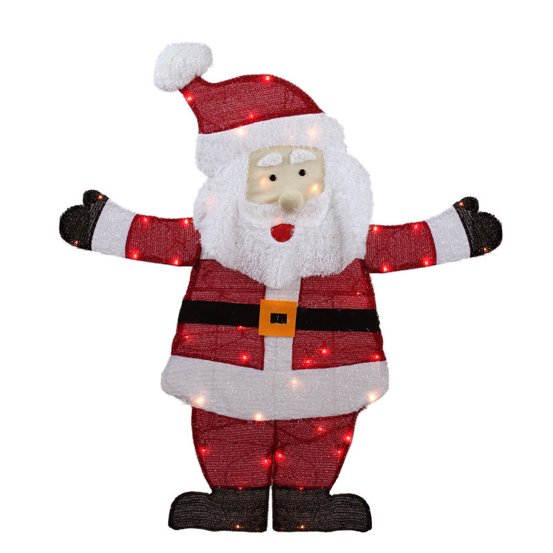 Décoration de jardin de Noël 42 "illuminée Jolly Santa Claus - lumières claires