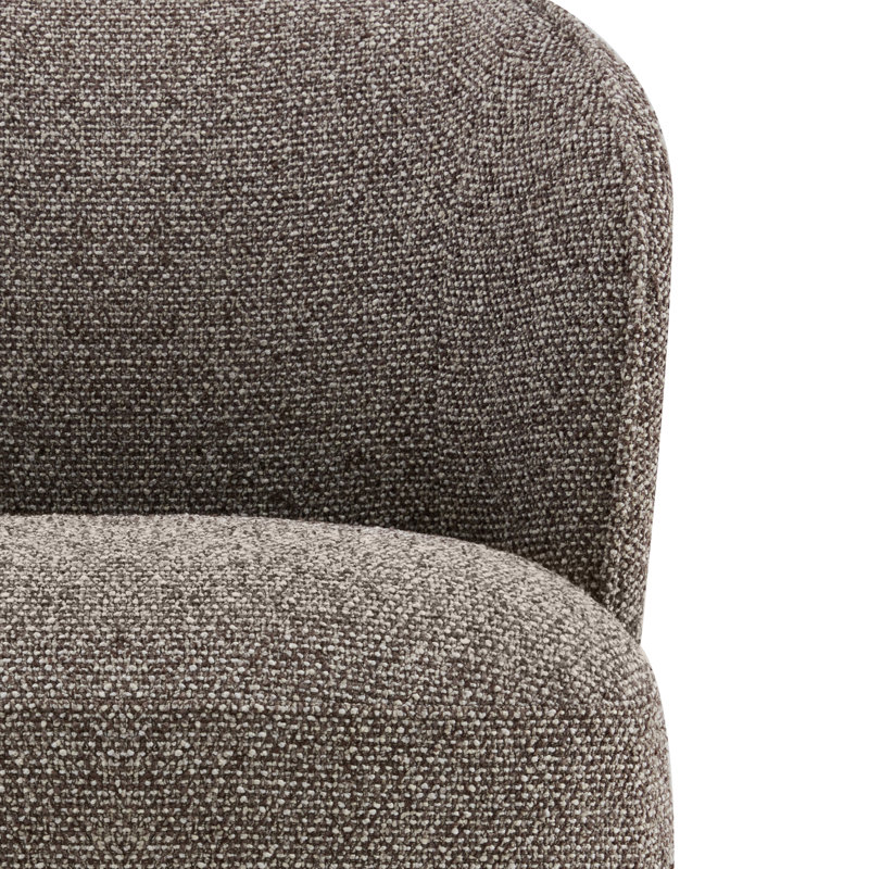 Chaise rembourrée Niha, Tweed Gellar Earth