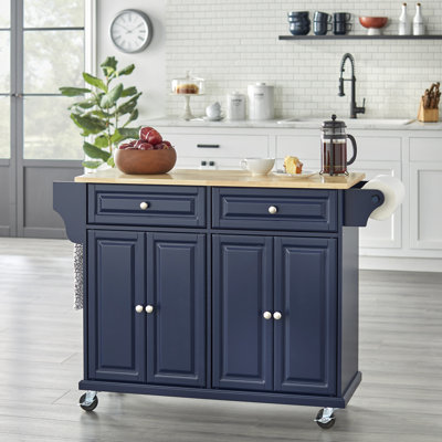 Idlewild Solid Wood Top Kitchen Cart