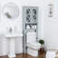 Rangement autoportant au-dessus de la toilette l 24 po x H 68,3 po x P 7,5 po Katheryn