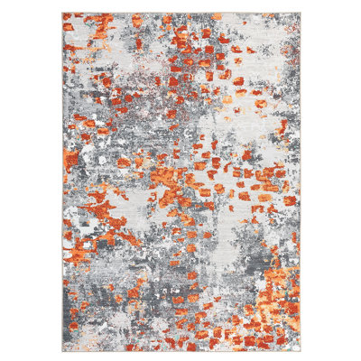 Modern Abstract Colorful Rug, Washable Area Rug for Bedroom and Living Room