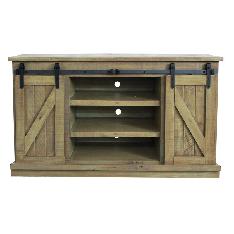 Mihika Unfinished TV Stand for TVs up to 65", Caribbean Rum