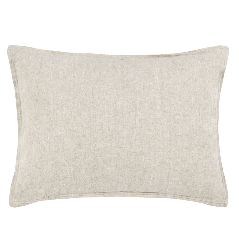 Talia Linen Pillow Sham, Beige, Queen