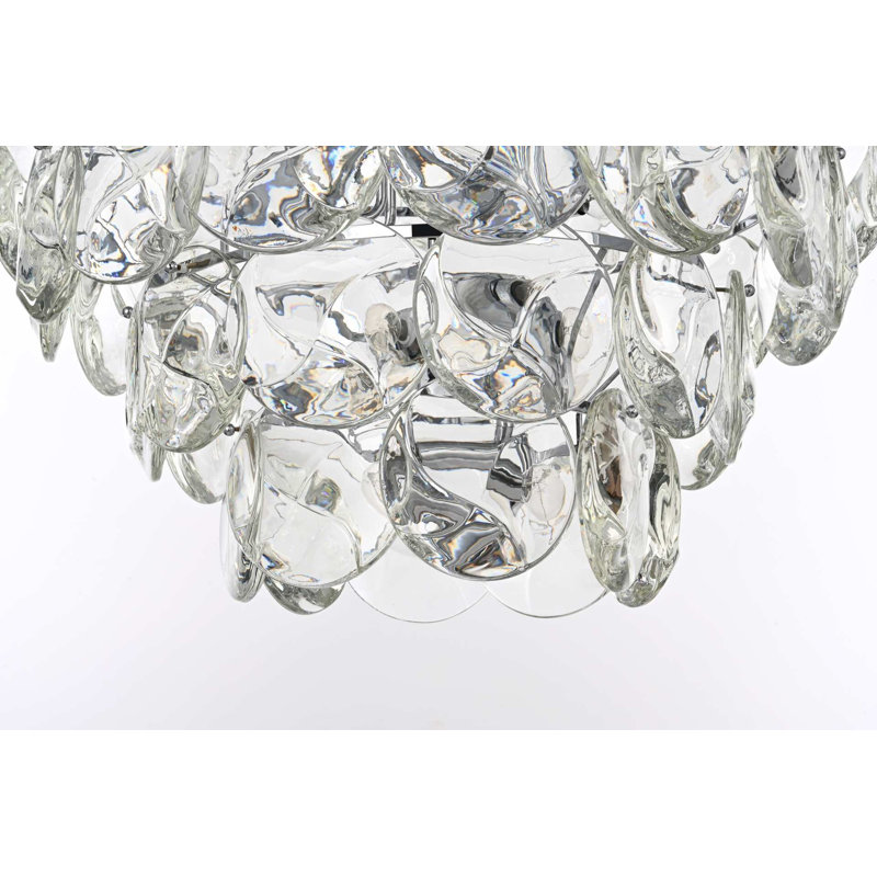 Lustre en cristal 42 pouces Ikeny, Chrome chrome