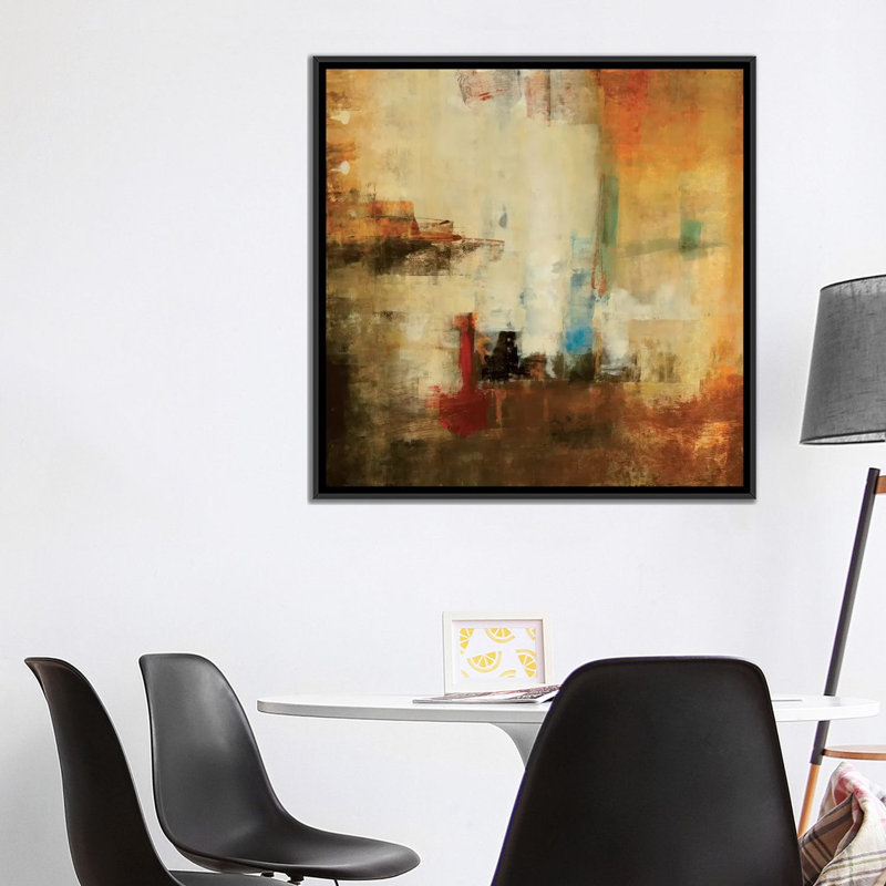 «Freeflow», reproduction sur toile, H 18 po x l 18 po x P 1,5 po, Toile avec cadre noir, Pas de tapis