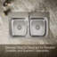 Verse Top-Mount Double-Equal Bowl Kitchen Sink with Single Faucet Hole-949910949
