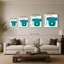 «Retro Téléphone Blue» par Jen Bucheli - Impression sur toile-46908583