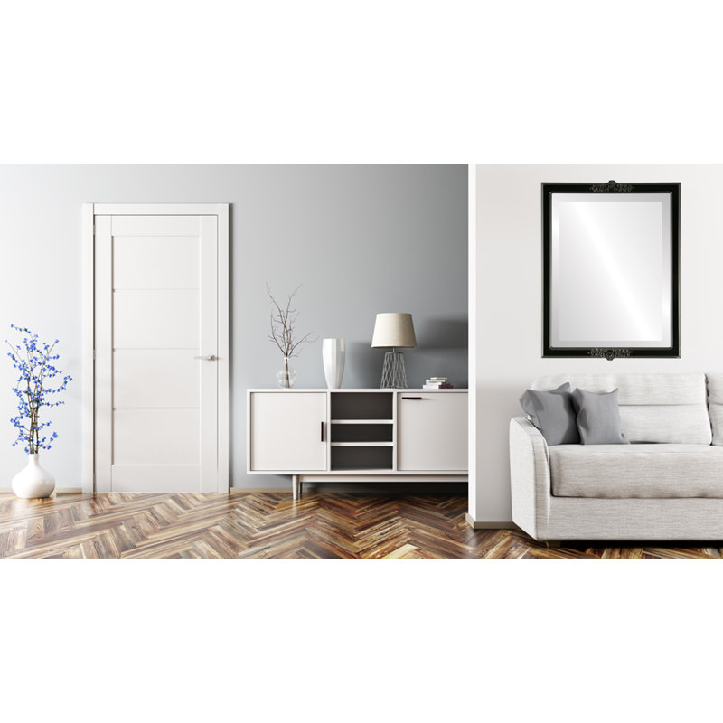 Miroir d'appoint Wingate, 25 po x 21 po, Noir mat
