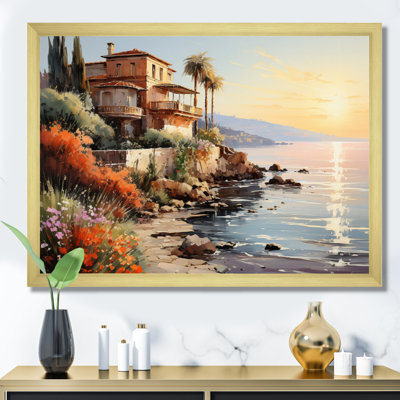 Espagne, coucher de soleil, Coastilne, reproduction sur toile