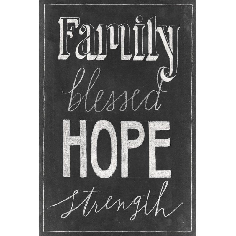 Chalkboard Faith IV 1 Piece Wrapped Canvas Wall Art, 30cm H x 20cm W x 3.8cm D