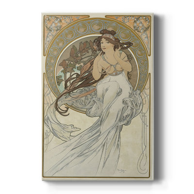 The Arts: Music -Gallery Wrapped Canvas by Alphonse Mucha