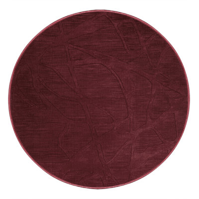 Tapis rouge abstrait lavable à la machine