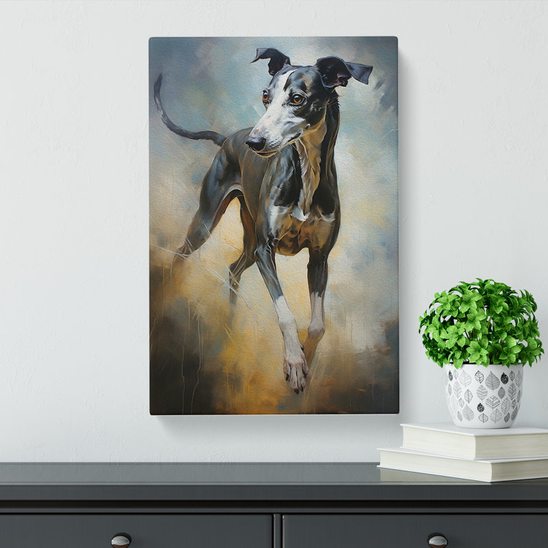 Greyhound Informel No.2 - No Frame Print, 76cm H x 50cm W x 3cm D