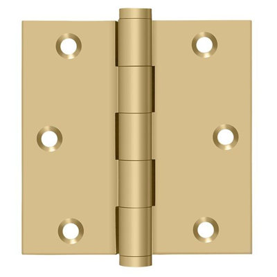 Charnière carrée en laiton brossé 3-1 / 2 "x 3-1 / 2" Deltana DSB354