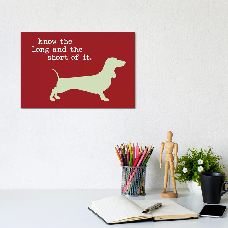 Long And Short by Dog Is Good And Cat Is Good - Wrapped Canvas Gallery-Wrapped Canvas Giclée, 20.32 cm H x 30.48 cm W