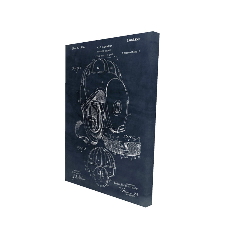 Œuvre de casque Blueprint | Toile bleue