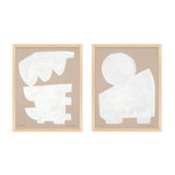 Modules In White, Set Of 2 By Michael Kempen - Framed Wall Art