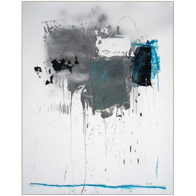 Pretty Blue Line Print by Elige