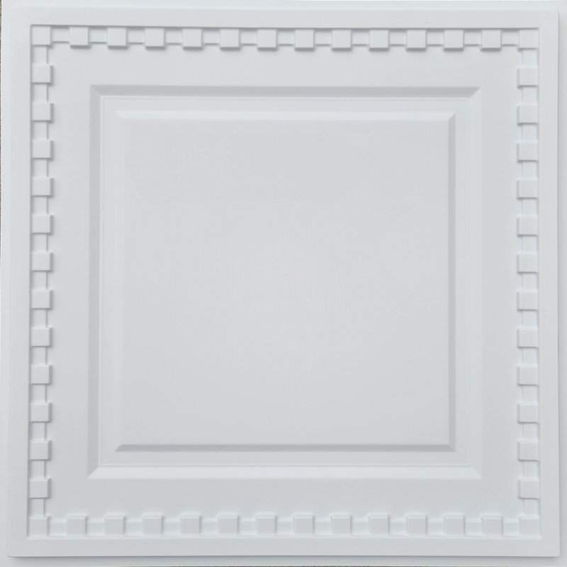 Carreau de plafond en PVC 2 pi x 2 pi blanc