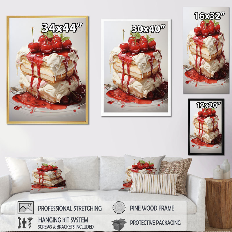 Gâteau au fromage rouge Avotost Luxury II, H 40 po x l 30 po x P 1,5 po, Toile tendue