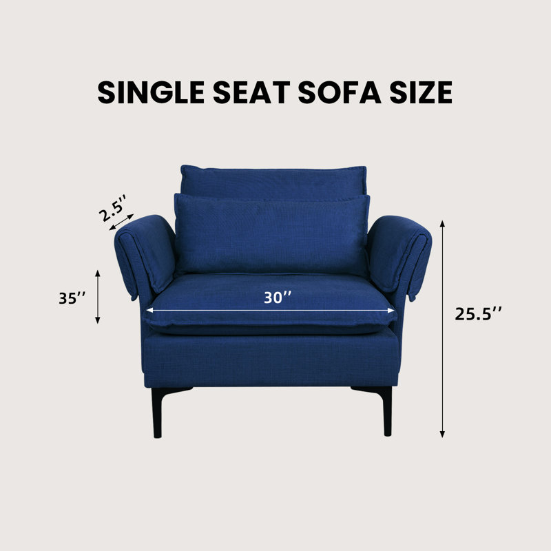 Chaise de salon rembourrée 33 po, Île Seymour Nord, Galapagos