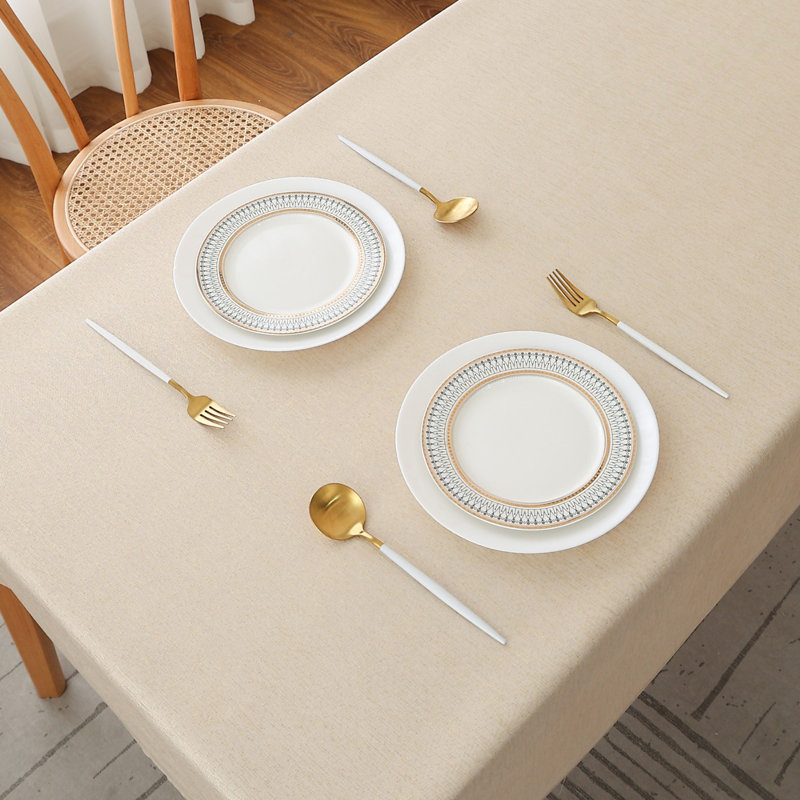 Home Decorative Glitter Rectangular Round Tablecloth Washable Table Cover, 108" L x 70" W, Gold