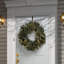 The Holiday Aisle® 30" Glittery Bristle Pine Wreath with Dual Color LED Cosmic Lights