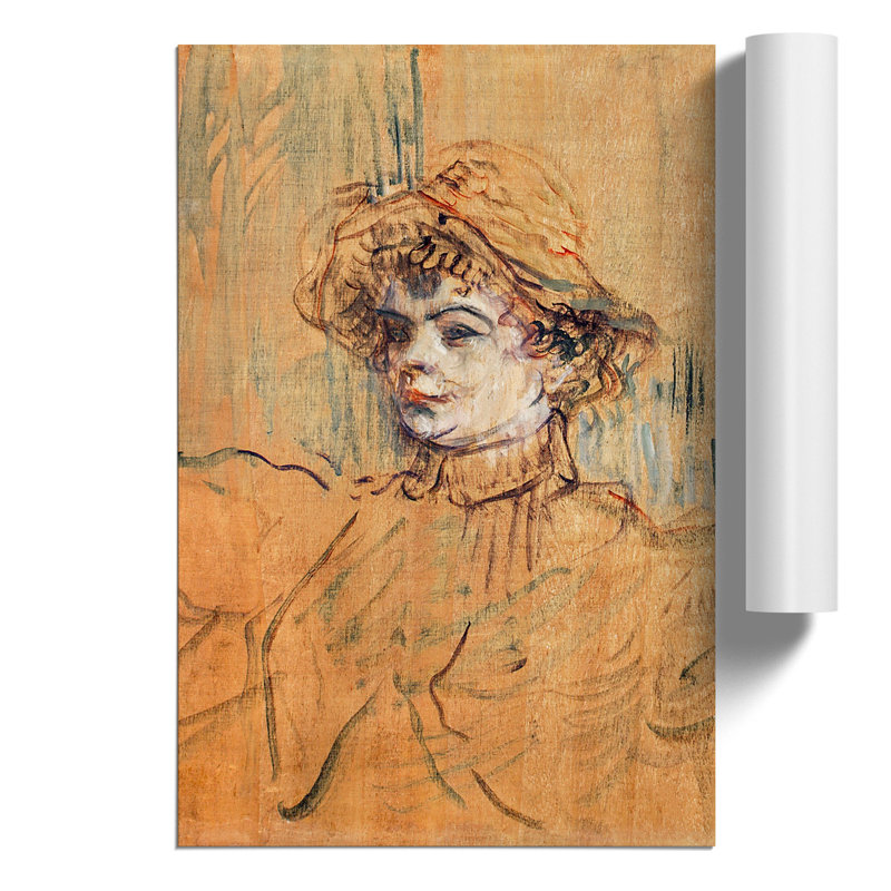 Mademoiselle Nys by Henri De Toulouse-Lautrec - No Frame Painting, 59cm H x 42cm W x 0.1cm D