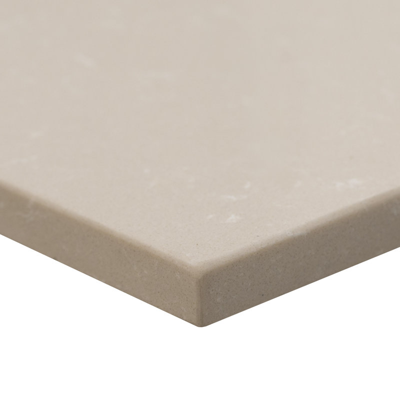 Cosmic Sand 61" Beige Engineered Marble Vanity Top with White Rectangular Sink