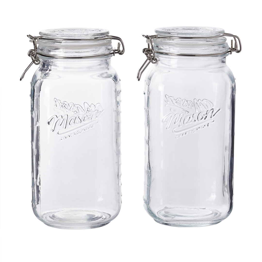 Vintage Storage Jars 2 Piece Canning Jar Set Mason Craft & More 